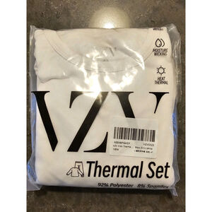 VZY Kids Thermal Set Boys Girls White 4T NWT Moisture Wicking Heat Thermal Base